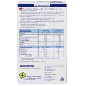 Calcium 600 + D3 + K1 + K2, 30 pièces, Mivolis – Image 2
