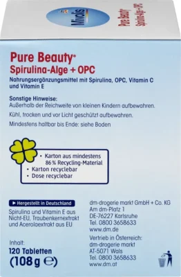 Pure-Beauty-Algue-spiruline-OPC-120-comprimes-108-g-boite