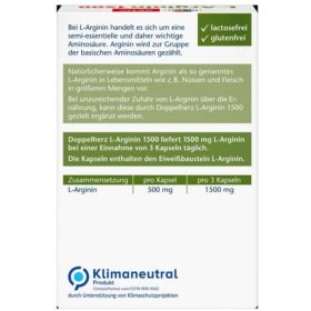 L-Arginine 1500, 30 Gélules, Doppelherz – Image 2