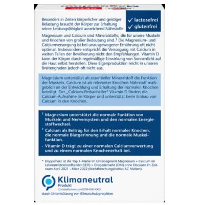Comprimés de magnésium + calcium + vitamine D3 40 pièces, 79,2 g – Image 2