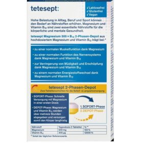مغنيسيوم 500 + ب12 أقراص 30 حبة، 42.8 جم - الصورة 2