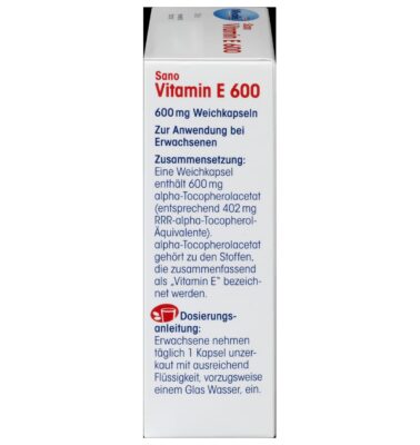 Sano Vitamine E 600, capsules molles, 42 pc – Image 3