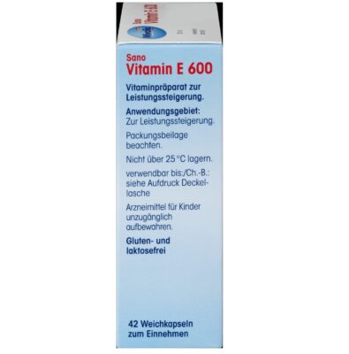Sano Vitamine E 600, capsules molles, 42 pc – Image 4