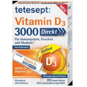 Vitamine d3 3000 de tetesept sous forme de batônettes disponible au Maroc