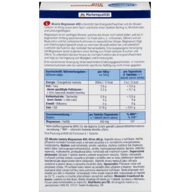Magnésium 400 comprimés 60 pièces, 48 ​​​​g – Image 3