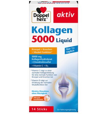 Collagène 5000 Liquide 14 bâtonnets, 140 ml