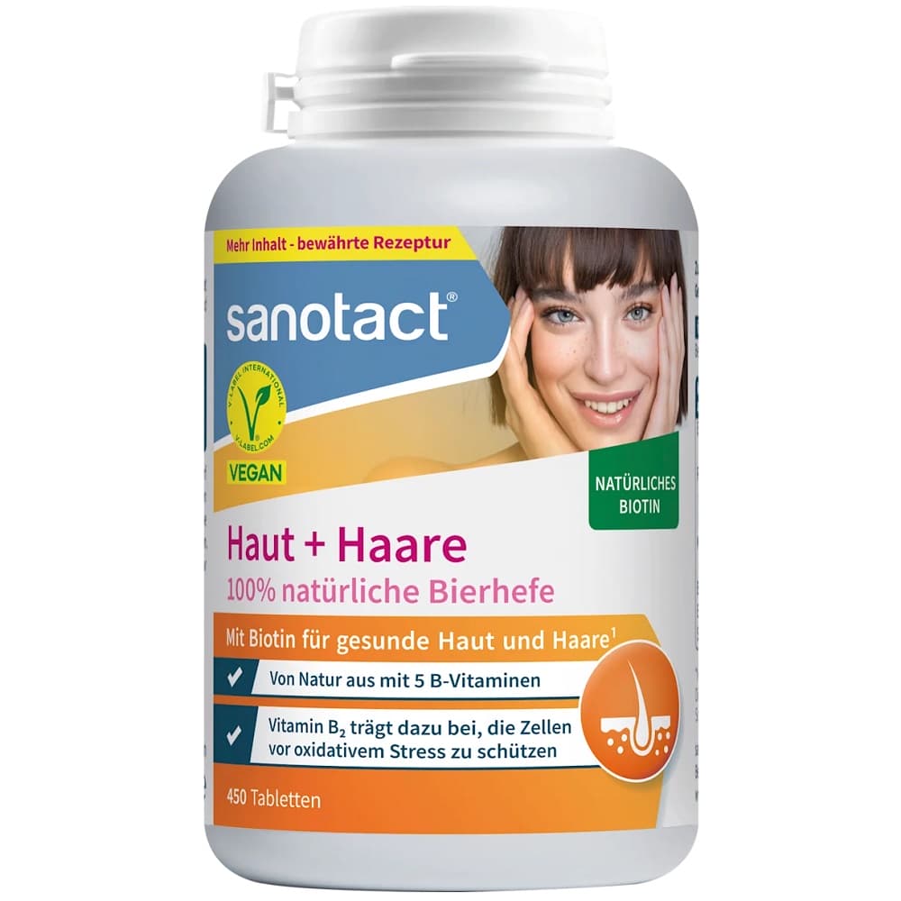 sanotact-comprimes-levure-de-biere-450-comprimés أقراص خميرة البيرة 400 قطعة، 200 جرام - الصورة 1