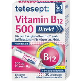 Vitamine B12 500µg, 20 Sticks, Tetesept