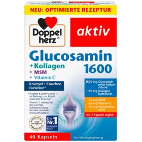 Glucosamine 1600 + Collagène + MSM + Vitamine C, Doppelherz
