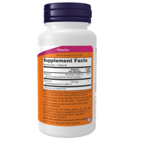 Vitamine D3 & K2, 120 Comprimés, Now – Image 3