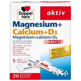 Magnésium + Calcium + D3 DIRECT, 20 Sachets, Doppelherz