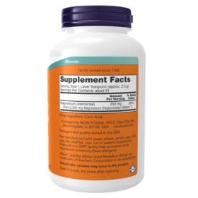 Magnesium Bisglycinate, Poudre, Now – Image 3