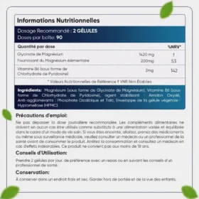 Glycinate de Magnésium (Bisglycinate), 180 Gélules, Weight World – Image 3