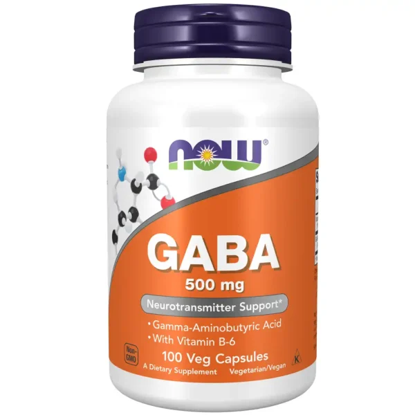 GABA 500mg, 100 Gélules, Now Foods