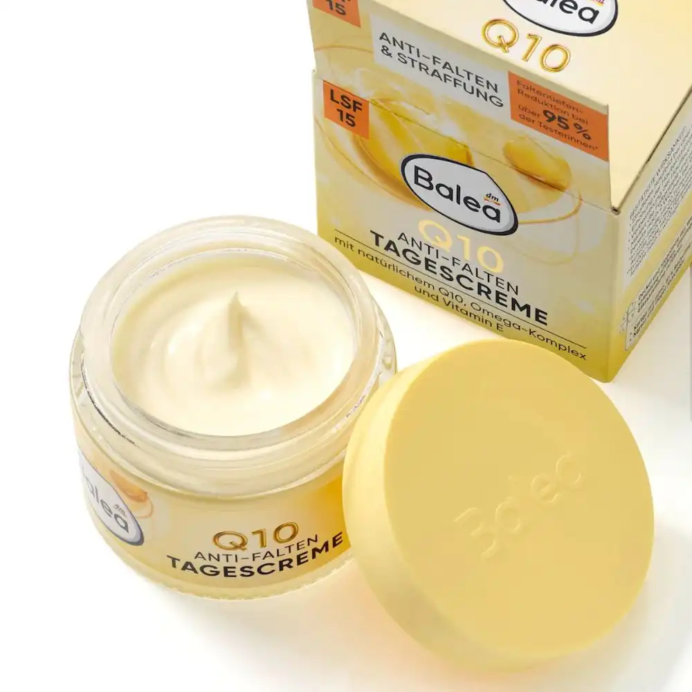 taxture-Balea-Creme-visage-anti-rides-Q10-SPF-15 Balea Crème visage anti-rides Q10 SPF 15, 50 ml – Image 3